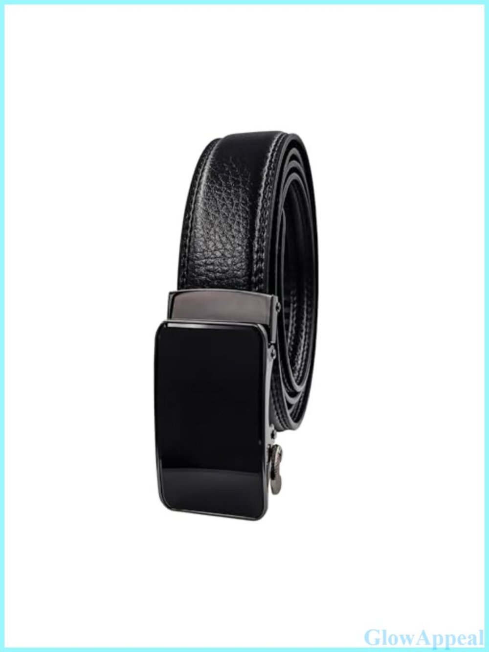 Women's Leather Ratchet Dress Belt Adjustable Sliding Buckle 1 1/4 Inch
